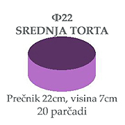 Ukusi torti Ф22 - Srednja okrugla torta